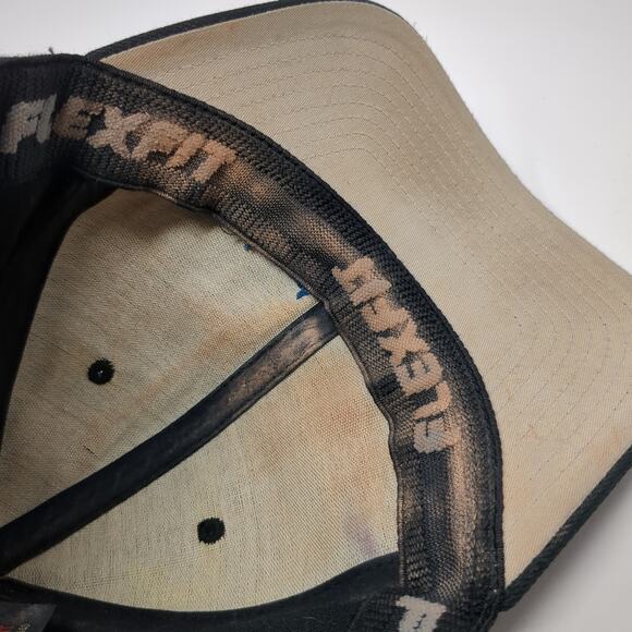 BuCu Entertainment Fitted Hat Black Medium Embroidered Flexfit Lids - Picture 8 of 9